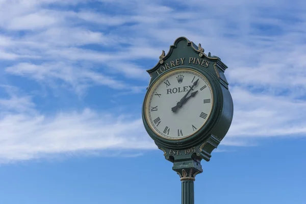 La Jolla, Kaliforniya, ABD - 6 Kasım 2017: İlk tee Torrey Pines golf sahasının San Diego yakınındaki ünlü Rolex saati.