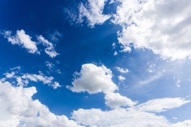 Sabah bulutlu mavi gökyüzü, duvar kağıdı arka plan doğal