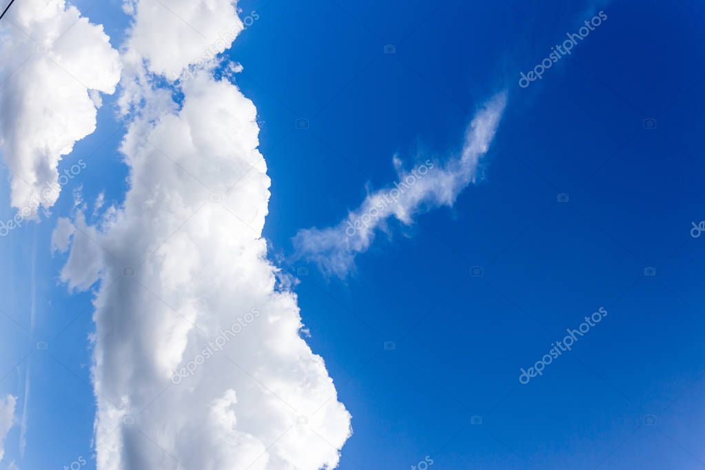 Blue sky with clouds ,Background Wallpapers 