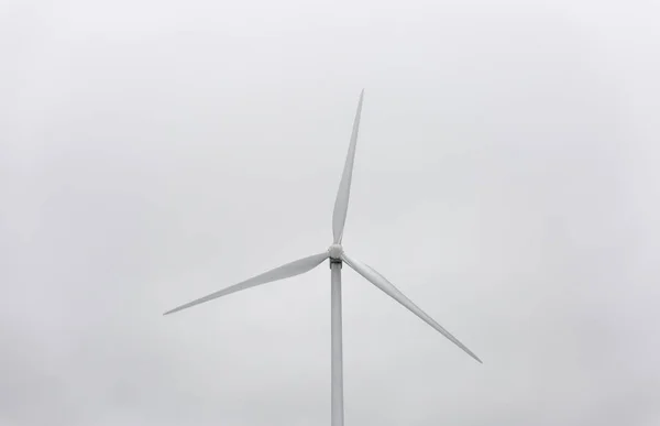 Wind Power Station with Gray Sky