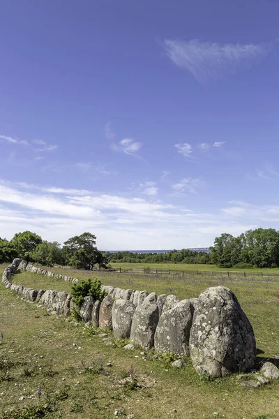 Nave di pietra su Gotland, Svezia — Foto Stock