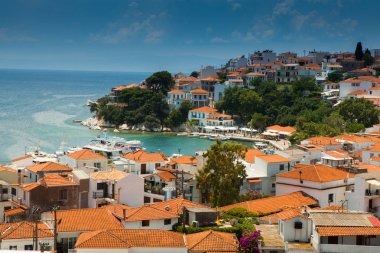 Island skiathos Yunanistan. Lüks Adası-Skiathos.Greece Adası. Cennet plaj