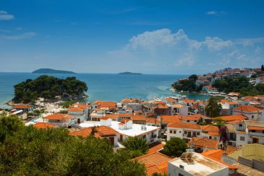 Island skiathos Yunanistan. Lüks Adası-Skiathos.Greece Adası. Cennet plaj