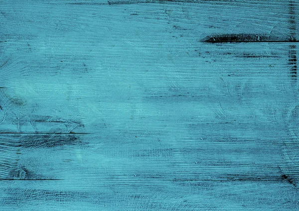 Old blue painted wood wall - texture or background — Stock Photo, Image