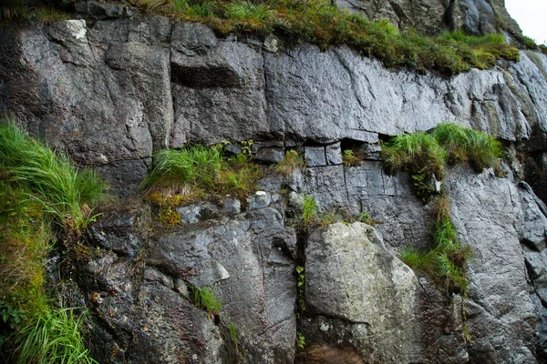Norveç'te renkli dağ sahneleri. Güzel manzara Norveç, Scandinavia. Norveç dağ manzarası.