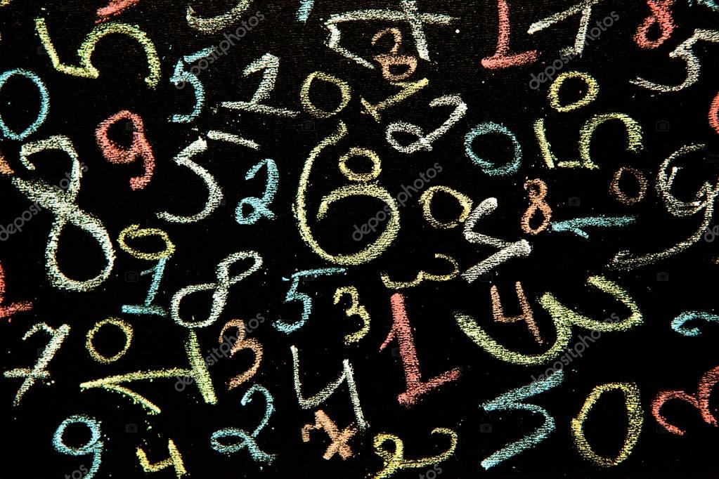 Background of numbers. from zero to nine. Background with numbers. Numbers texture