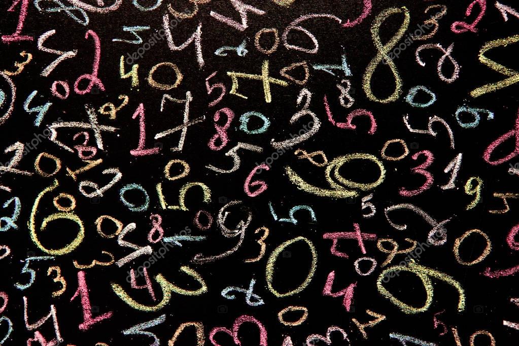 Background of numbers. from zero to nine. Background with numbers. Numbers texture