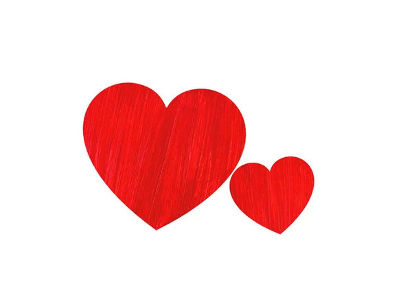Coeurs Amour Sur Fond Blanc Valentines Concept Carte Jour Coeur — Photo