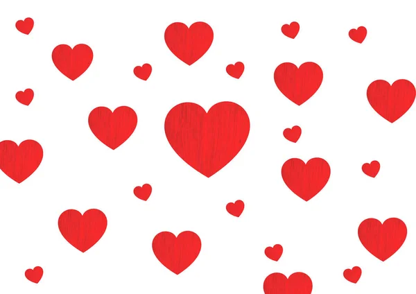 Miłość Serca Białym Tle Walentynki Dzień Karta Koncepcja Serce Walentynki — Zdjęcie stockowe