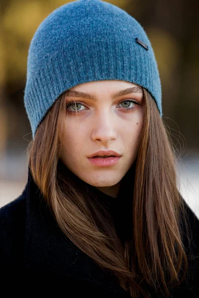 Winter Meisje Koud Weer Mooi Meisje Winter Buiten Vrouw Winter — Stockfoto