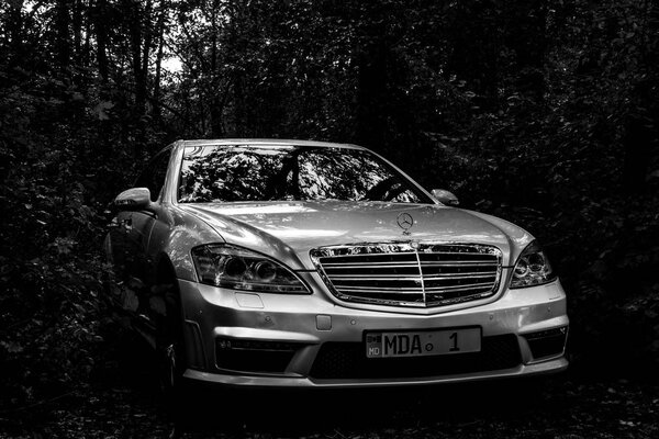 Chisinau, Moldova; October 11, 2017. Mercedes-Benz club festival in Moldova. Mercedes-Benz S Class W221. Editorial photo