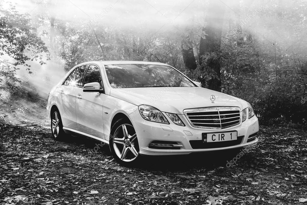 Chisinau, Moldova; October 11, 2017. Mercedes-Benz club festival in Moldova. Mercedes-Benz S Class W221. Editorial photo