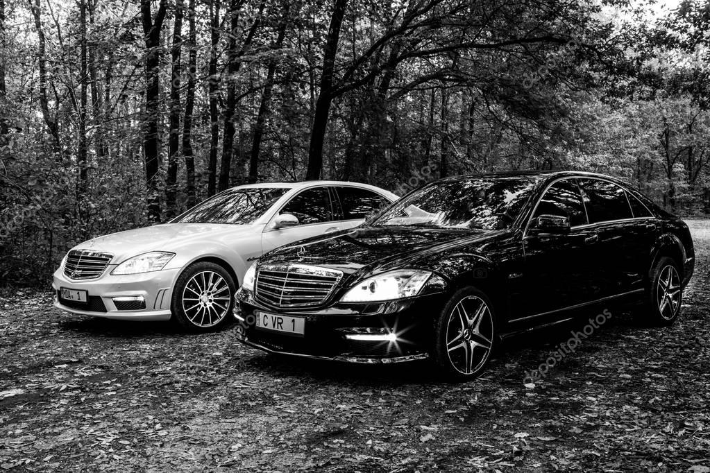 Chisinau, Moldova; October 11, 2017. Mercedes-Benz club festival in Moldova. Mercedes-Benz S Class W221. Editorial photo