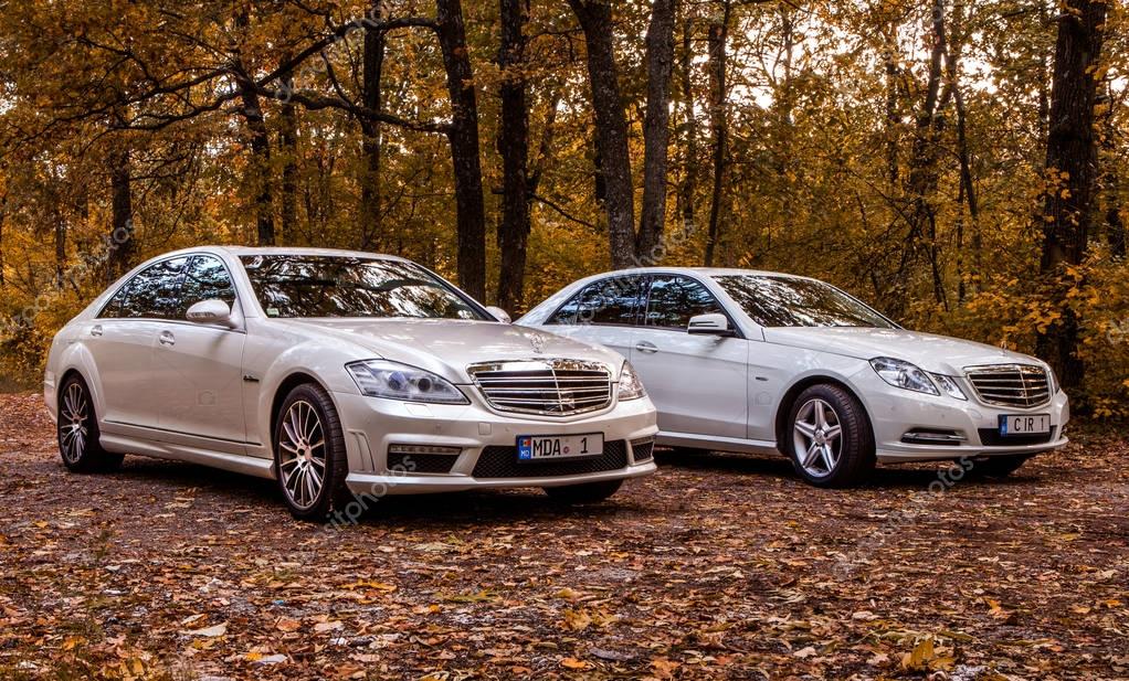 Chisinau, Moldova; October 11, 2017. Mercedes-Benz club festival in Moldova. Mercedes-Benz S Class W221. Editorial photo
