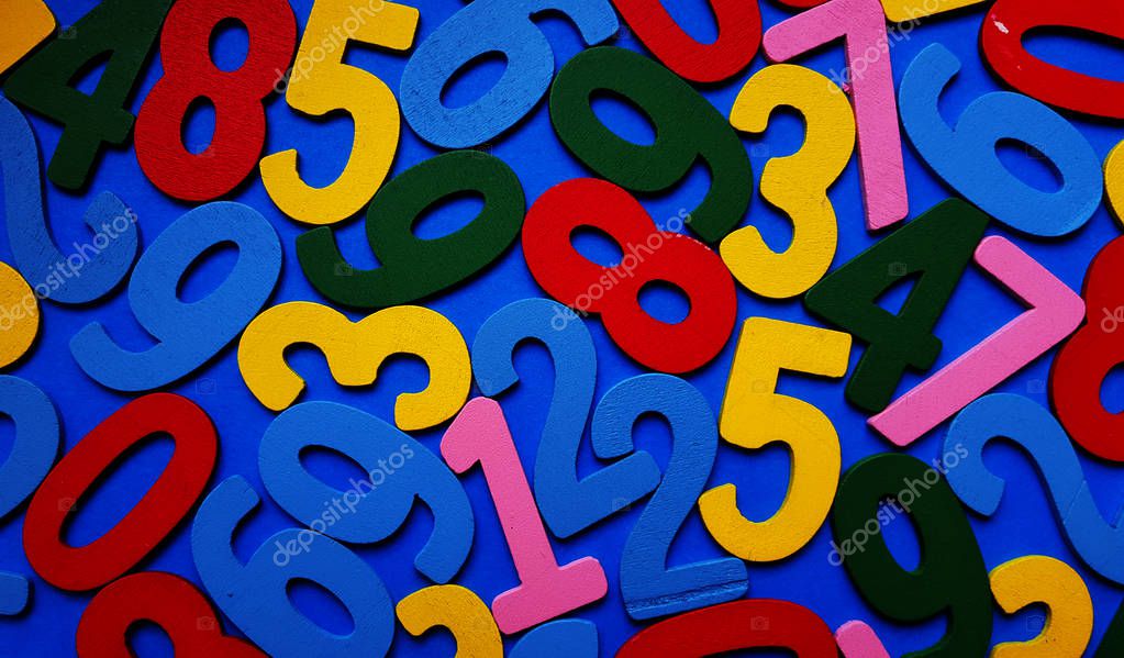 Background of numbers. from zero to nine. Background with numbers. Numbers texture