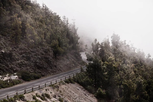 Krásná Horská Silnice Tenerife Silniční Cestovní Koncept Auto Cestovní Dobrodružství — Stock fotografie