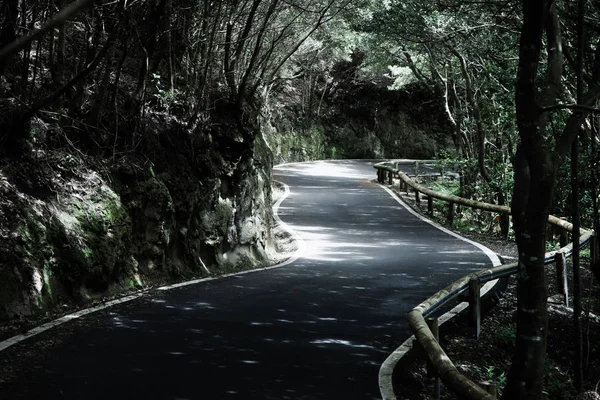 Красиві Гори Дорога Тенеріфе Роуд Подорожі Концепцію Автомобіль Подорожі Пригоди — стокове фото