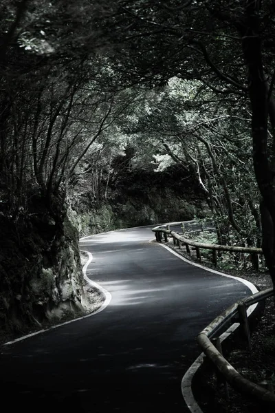 Hermosa Carretera Montaña Tenerife Concepto Viaje Por Carretera Viaje Coche —  Fotos de Stock