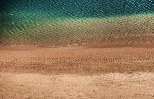 Mjuk Våg Havet Stranden Sand Textur Soft Blue Ocean Wave — Stockfoto