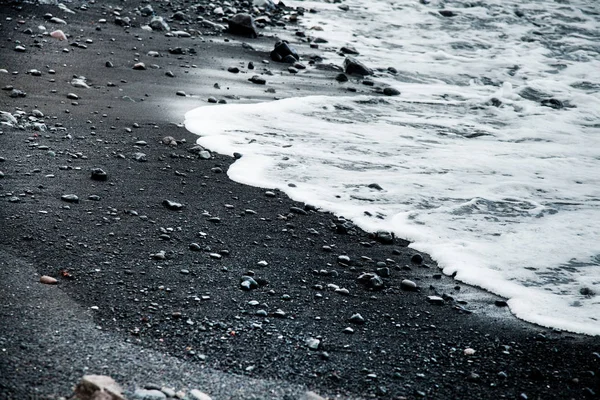 Pláže Černým Pískem Tenerife Vulkanické Pláže Černým Pískem — Stock fotografie