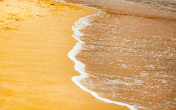 Weiche Welle Des Meeres Strand Sand Textur Weiche Blaue Meereswogen — Stockfoto