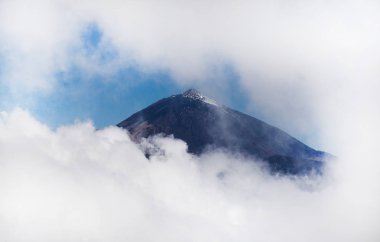 Volkan Teide ve lav sahne Teide Milli Parkı'nda, Teide Milli Parkı Tenerife, Kanarya Adaları, İspanya caldera Rocky volkanik manzara