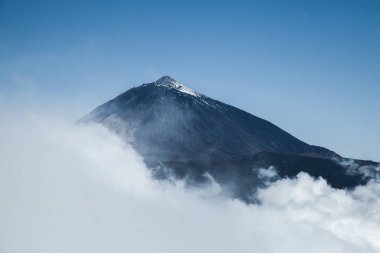 Volkan Teide ve lav sahne Teide Milli Parkı'nda, Teide Milli Parkı Tenerife, Kanarya Adaları, İspanya caldera Rocky volkanik manzara