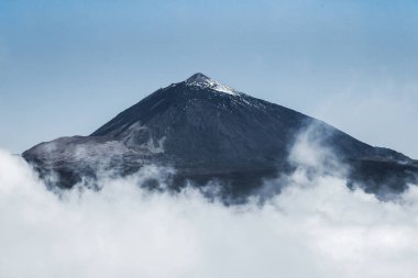 Volkan Teide ve lav sahne Teide Milli Parkı'nda, Teide Milli Parkı Tenerife, Kanarya Adaları, İspanya caldera Rocky volkanik manzara