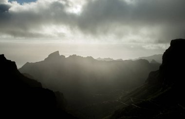 Volkan Teide ve lav sahne Teide Milli Parkı'nda, Teide Milli Parkı Tenerife, Kanarya Adaları, İspanya caldera Rocky volkanik manzara