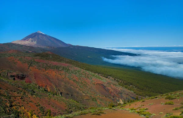 Vulkaan Teide Lava Landschap Teide Nationaal Park Rotsachtig Vulkanisch Landschap — Stockfoto