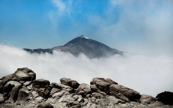 Vulkanen Teide Och Lava Landskapet Nationalparken Teide Rocky Vulkaniska Landskapet — Stockfoto