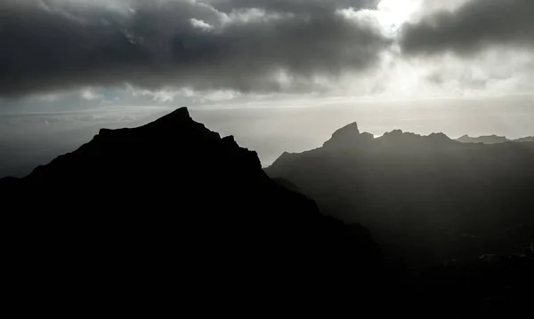 Solnedgång Över Teide Vulkanen Tenerife Canary Island Spanien — Stockfoto