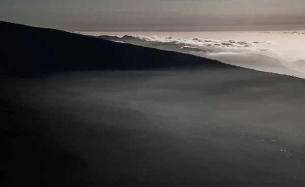 Solnedgång Över Teide Vulkanen Tenerife Canary Island Spanien — Stockfoto