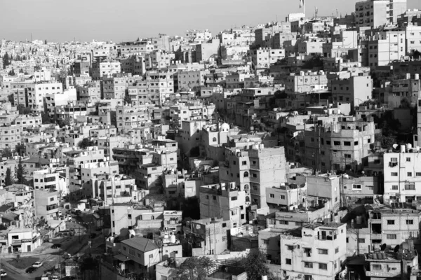 Vista Aérea Ciudad Ammán Capital Jordania Paisaje Urbano Ammán —  Fotos de Stock