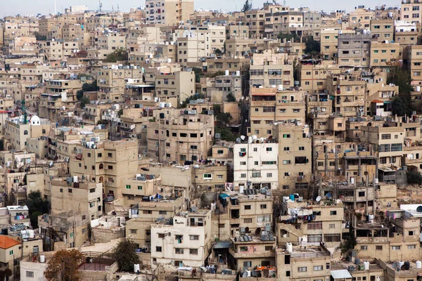 Veduta Aerea Della Città Amman Capitale Della Giordania Paesaggio Urbano — Foto Stock