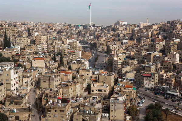 Aerial view of Amman city the capital of Jordan. City scape of Amman.