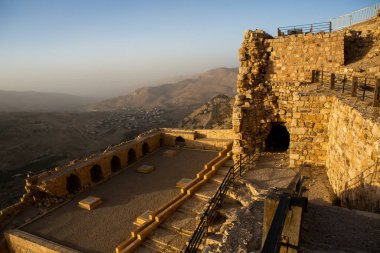 Kerak Castle, a large Christian crusader castle in Kerak (Al Karak) in Jordan.  clipart