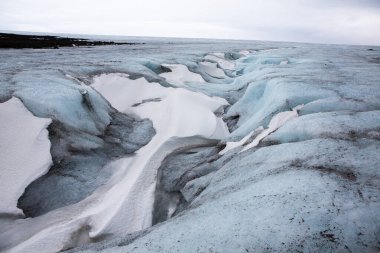Ünlü Glacier Lagoon, İzlanda'nın buzullar. Buzul lagün bay güzel soğuk manzara resmi. İzlanda'nın eşsiz doğa. Buz manzara.
