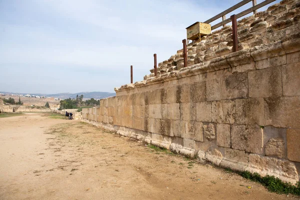 Římské Zříceniny Jordánském Městě Jerash Zřícenina Zděné Řecko Římské Osady — Stock fotografie