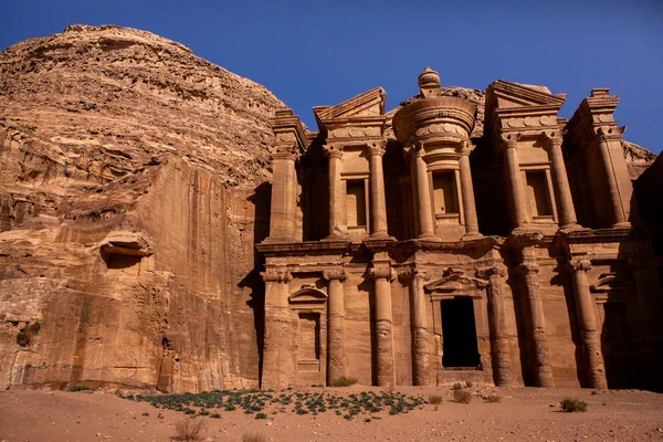 Beauty Rocks Ancient Architecture Petra Jordan Ancient Temple Petra Jordan — 스톡 사진