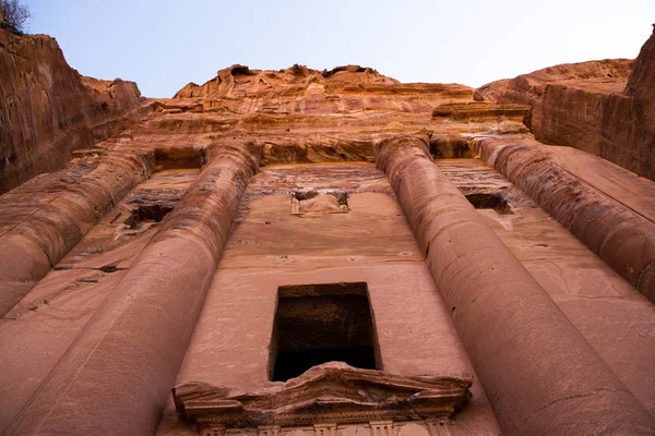 Stenars Skönhet Och Antik Arkitektur Petra Jordanien Forntida Tempel Petra — Stockfoto