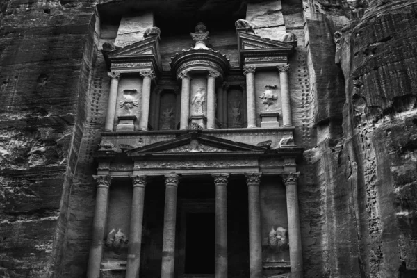 Beauté Des Rochers Architecture Ancienne Petra Jordanie Ancien Temple Petra — Photo