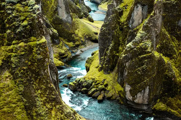 Kleurrijke Herfstnatuur Reis Naar Ijsland Prachtig Ijslands Landschap Met Bergen — Stockfoto