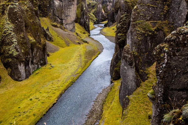 Kleurrijke Herfstnatuur Reis Naar Ijsland Prachtig Ijslands Landschap Met Bergen — Stockfoto