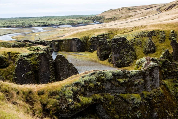 Colorful Autumn Nature Travel Iceland Beautiful Icelandic Landscape Mountains Sky — ストック写真