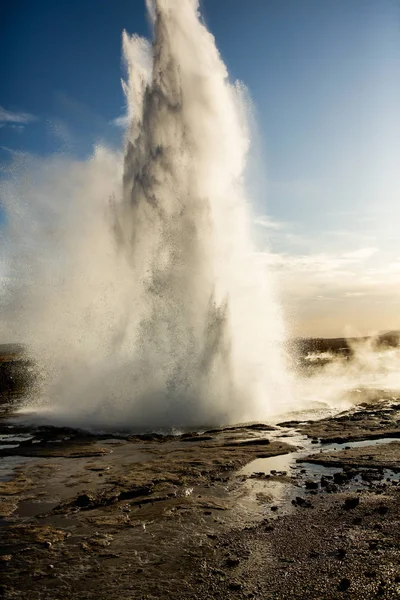 Fantastický Výhled Krajinu Islandu Malebné Západy Slunce Nad Krajinou — Stock fotografie