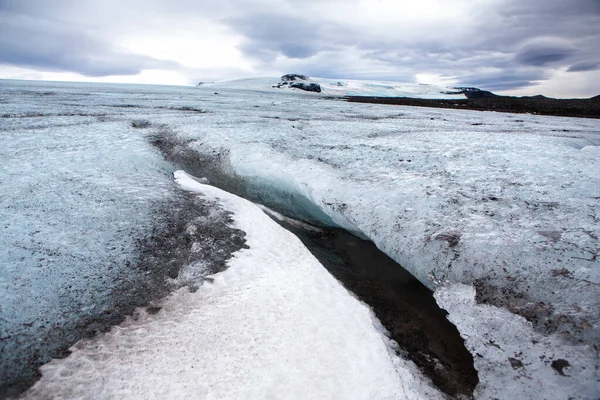 Geleiras Islândia Famosa Lagoa Glaciar Belo Quadro Paisagem Fria Baía — Fotografia de Stock