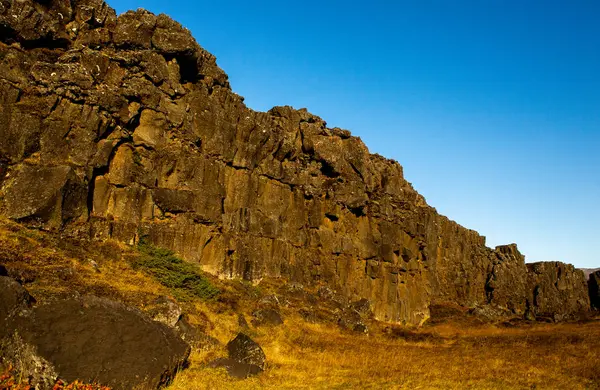 Kleurrijke Herfstnatuur Reis Naar Ijsland Prachtig Ijslands Landschap Met Bergen — Stockfoto