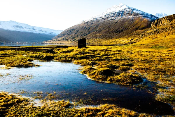 Natura Variopinta Autunno Viaggia Islanda Bellissimo Paesaggio Islandese Con Montagne — Foto Stock