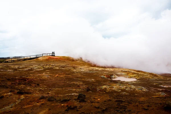 Barevná Podzimní Příroda Cestujte Island Krásná Islandská Krajina Horami Oblohou — Stock fotografie